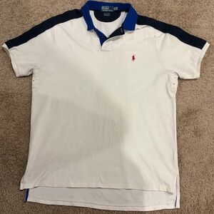 Polo by Ralph Lauren White and Navy Men's Polo Shirt